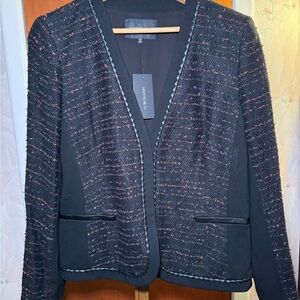 Lafayette 148 Black Tweed Women's Jacket